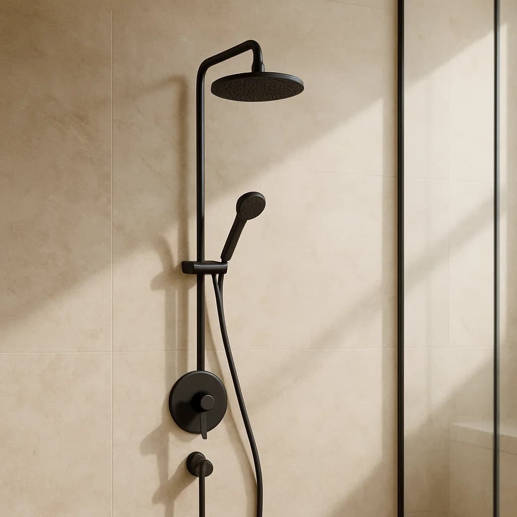 Matte black fixtures