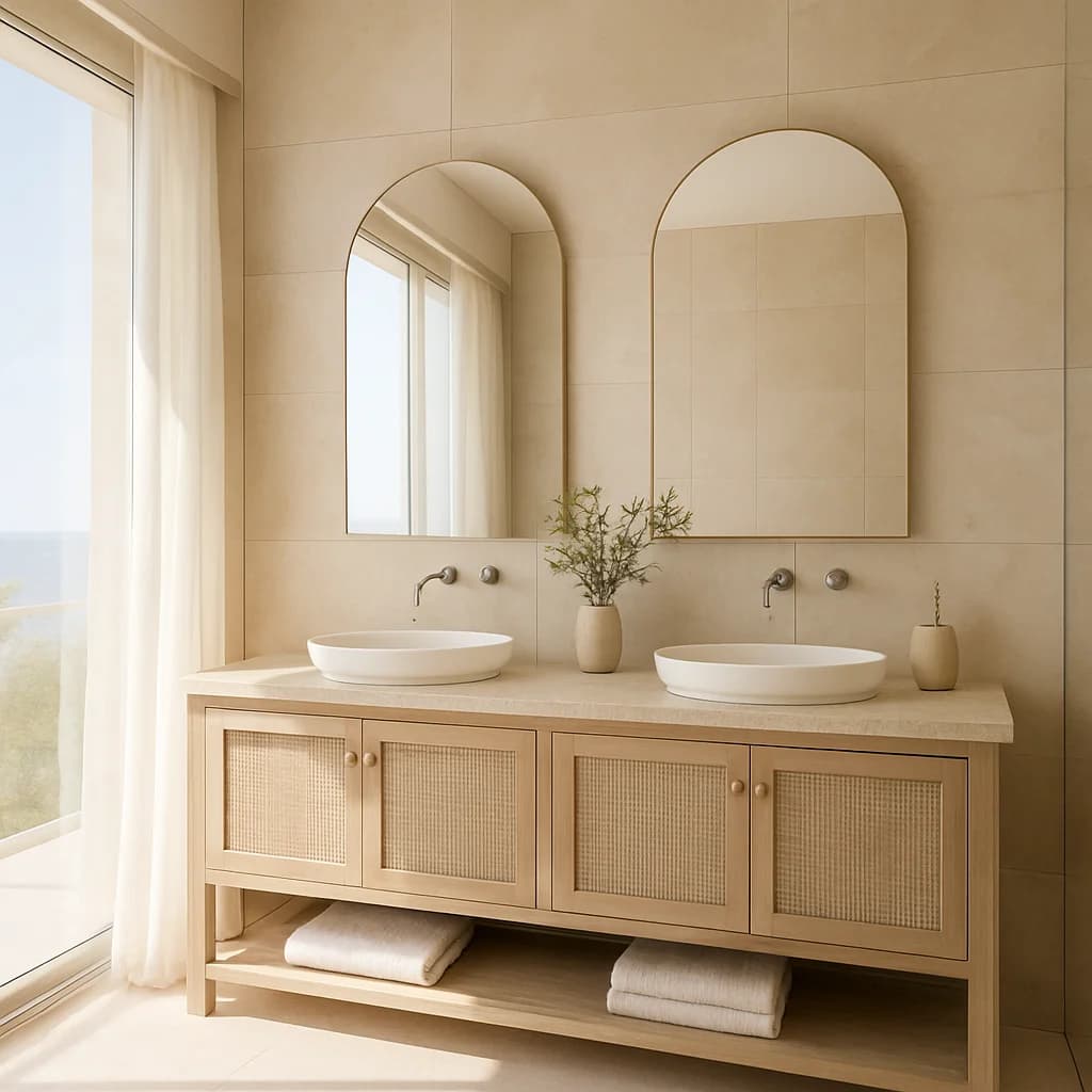Coastal double vanity